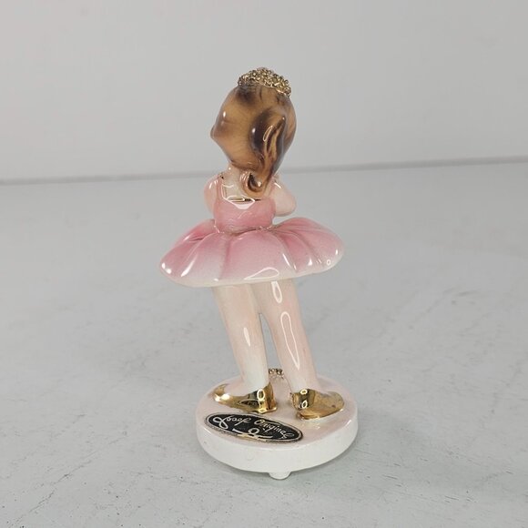 Josef Originals Ballerina Pink Tutu Girl Figurine Gold Shoes *REPAIRED* - Picture 3 of 10